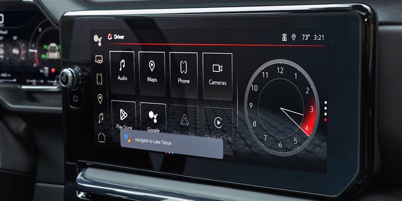 2026 GMC Sierra 1500 advanced touchscreen infotainment system with Google built-in and seamless connectivity